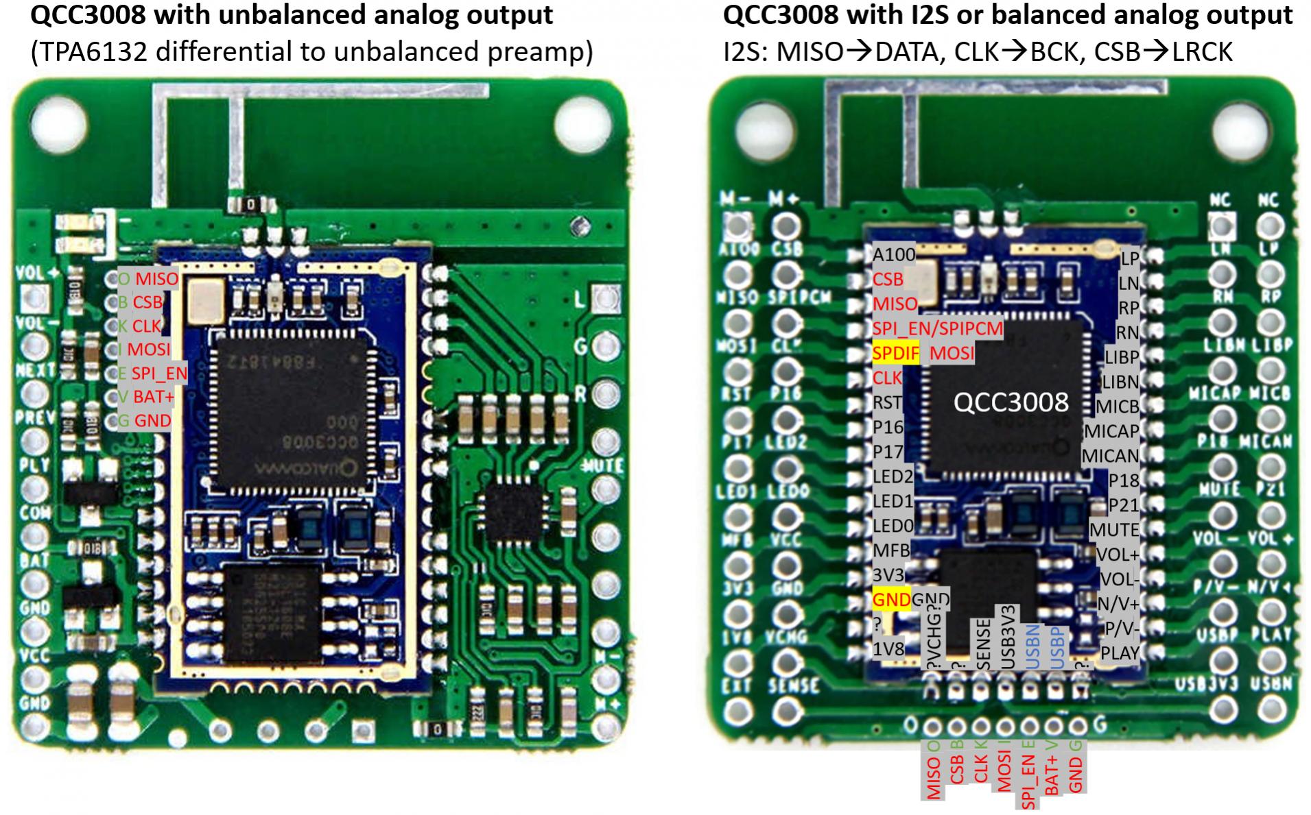 Adding CSR8645 or CSR8675 module board to AUX-IN/USB box